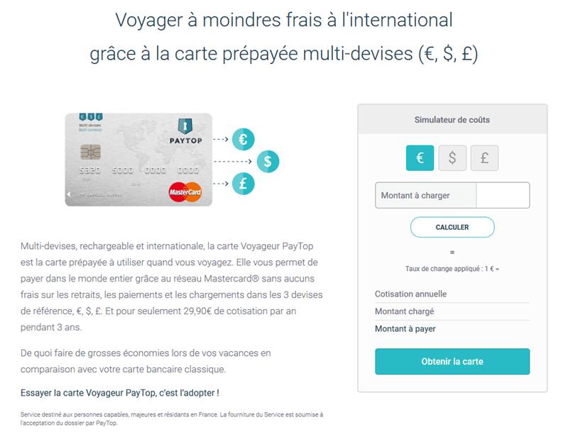 Carte prépayée pour voyager