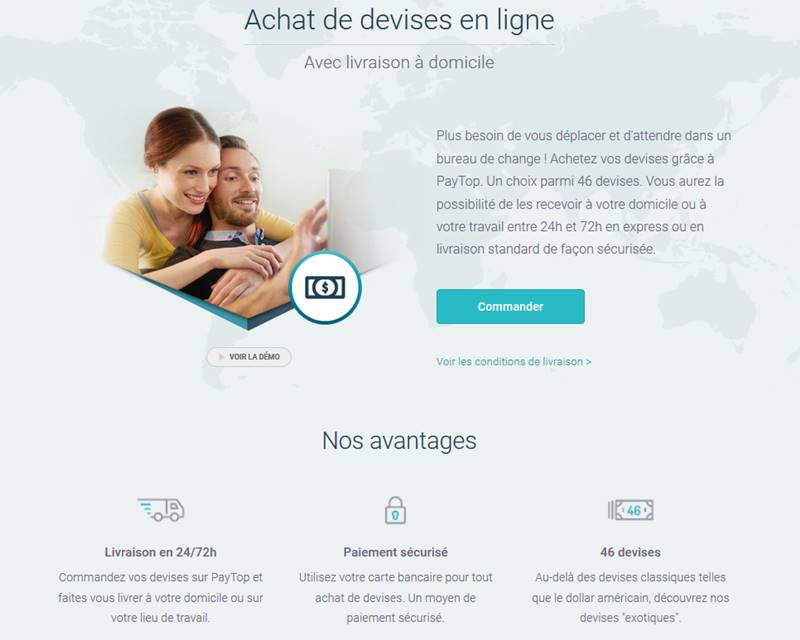 Livraison de devise à domicile